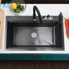 Black Wholesale OEM ODM Handmade Large Single Bowl Sink – 16 Gauge Stainless Steel Modern Kitchen Design