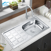 9146 Large Size Food Grade Stainless Steel Sink with Draniboard for House Kitchen 
