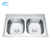 China Kitchen Sink manufacturer Double Capacity Standard Bowl Sink Stainless Steel Kitchen Sink