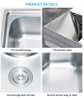 ODE Machine Stainless Steel Sink Moisture-proof 201/304 Sink Patting Stainless Steel Stretch Basin