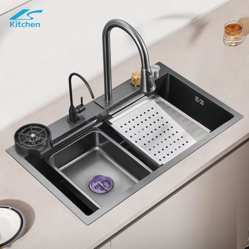 RainFlow Elegance: The All-in-One Kitchen Sink Upgrade
