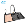 Out-pull Faucet Modern Rectangular Singe Bowl Kitchen Sink Hot Sale of Farm Kitchen ware