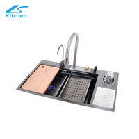 Dish Drain Rack Multi-function Nano Silver Stainless Steel Large Size Kitchen Modern Sink 