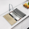 33" Undermount Kitchen Sink Handcrafted Stainless Steel Sink with Deep Basin, Rounded Corners 