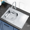 8060 undermount single bowl with drainboard kichen stainless steel single bowl kitchen sink